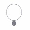 Le Bracelet Jonc en Argent avec Charm Rond